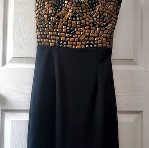 Strapless mini dress